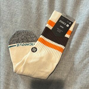 Stance Men's Socks - White, Orange, and Black